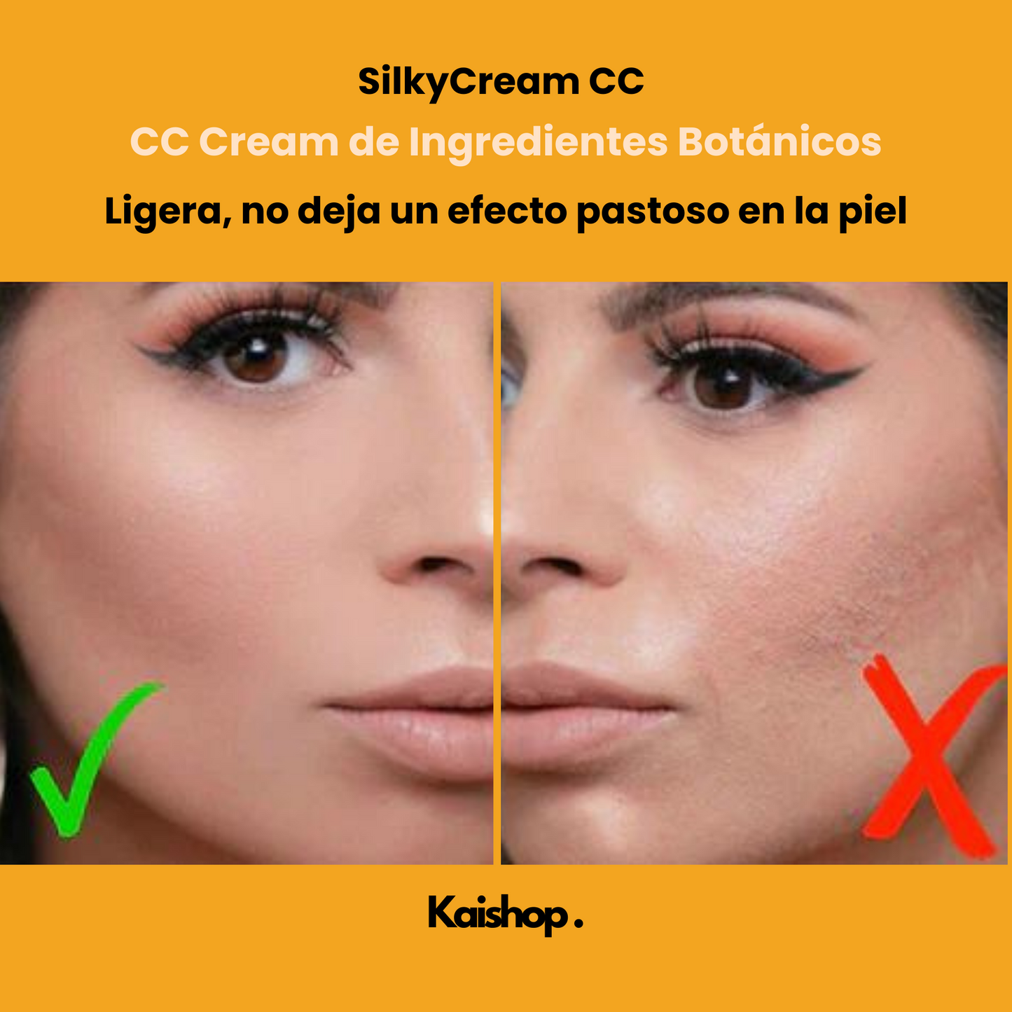 Base de maquillaje SilkyCream CC + Brocha de Regalo