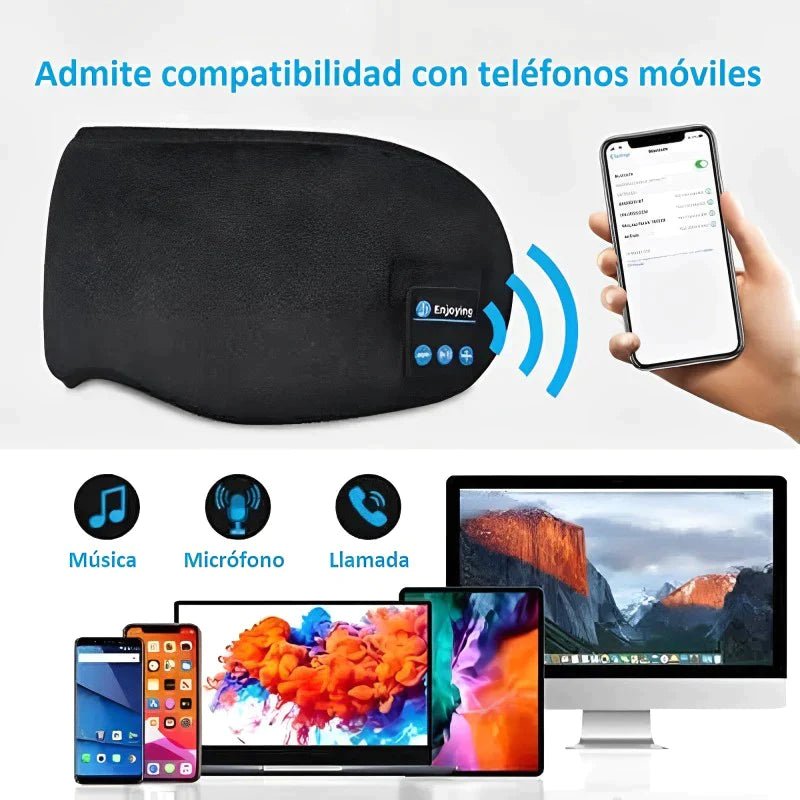 Antifaz Bluetooth con Auriculares Integrados Enjoying™ - Mercado FácilMy StoreANTIFAZBLUETOOTHMercado Fácil